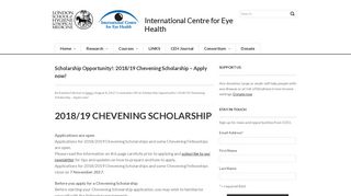 Scholarship Opportunity!: 2018/19 Chevening Scholarship – Apply now!