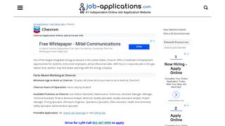 Chevron Application, Jobs & Careers Online - Job-Applications.com