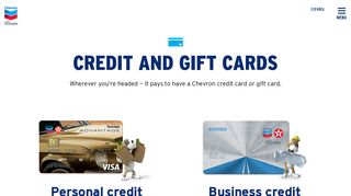 Chevron Credit Cards & Gift Cards - Chevron With Techron