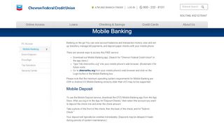 Mobile Banking - Chevron Federal Credit Union