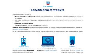 benefitconnect website: chevron human resources