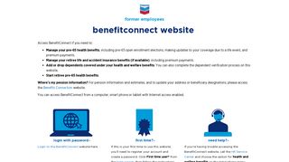 benefitconnect website: chevron human resources