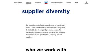 Supplier Diversity — Chevron.com