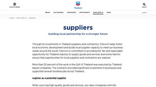 Suppliers Opportunities — Thailand.chevron.com