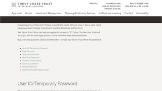 Chevy Chase Trust Online - New user guide