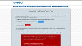 chexout | Patient Login
