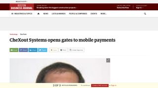 CheXout Systems opens gates to mobile payments - Boston Business ...