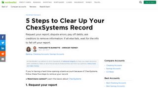 5 Steps for Getting Your ChexSystems Record Cleared - NerdWallet