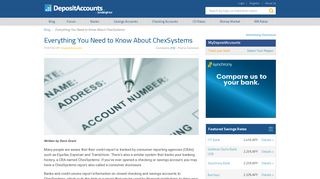 Everything You Need to Know About ChexSystems | DepositAccounts