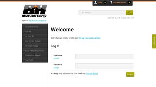 Black Hills Energy - Your Account Login