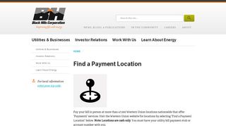 Find a Payment Location | Black Hills Corporation