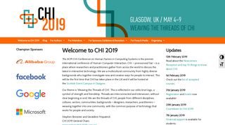 CHI 2019 – Weaving the threads of CHI