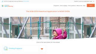Chicago Early Learning - FAQ - City of Chicago