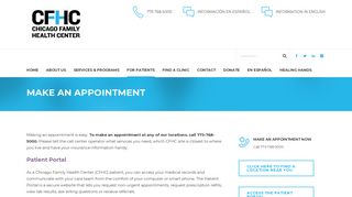 Make an Appointment - Chicago Family Health Center