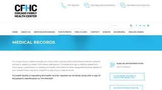 Medical Records - Chicago Family Health Center