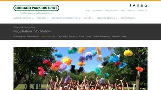 Registration Information | Chicago Park District