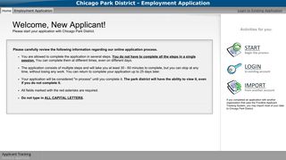Chicago Park District - Employment Application - applitrack.com