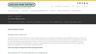 Human Resources | Chicago Park District