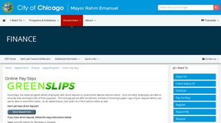 City of Chicago :: Online Pay Slips