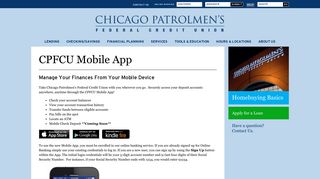 Mobile App | Chicago Patrolmen's Federal Credit Union