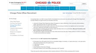 Chicago Police Officer Recruitment | Chicago Police Department