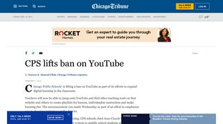 CPS lifts ban on YouTube - Chicago Tribune
