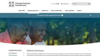 Retired Members - Chicago Teachers' Pension Fund