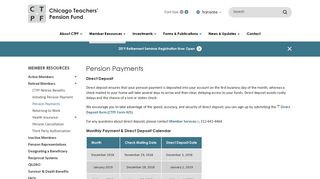 Pension Payments - Chicago Teachers' Pension Fund