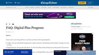 FAQ: Digital Plus Program - Chicago Tribune