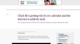 Chick-fil-A is retiring its cow calendar and internet is mad - Today Show