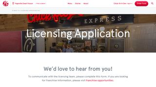 Licensing Application | Chick-fil-A