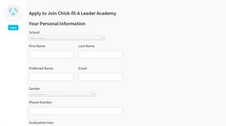 Apply for Chick-fil-A Leader Academy