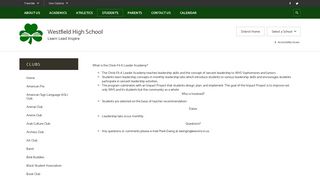Clubs / Chick-fil-A Leader Academy - Westfield Washington Schools