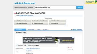 backoffice.cfahome.com at WI. @Chick-fil-A Login - Website Informer