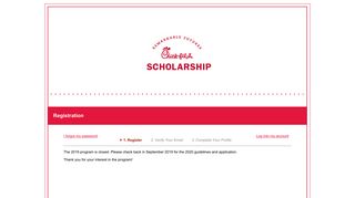 Chick-fil-A Remarkable Futures Scholarship Application - Registration