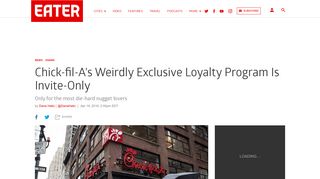 Chick-fil-A's Weirdly Exclusive Loyalty Program Is Invite-Only - Eater