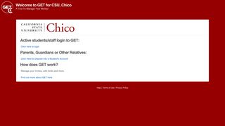 GET - Login - California State University - Chico