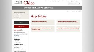 Your Student Account - Student Financial Services - CSU, Chico