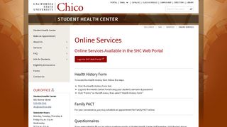 Online Services - Student Health Center - CSU, Chico