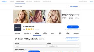 Working at Chico's FAS: 242 Reviews about Pay & Benefits | Indeed.com
