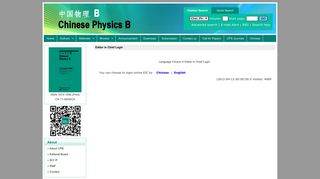 Chinese Physics B Editor in Chief Login