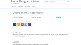 Creating a Chief Architect Account - Home Designer