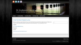 Chief Architect Digital Locker | Mr. Smallwood's Daily Messages
