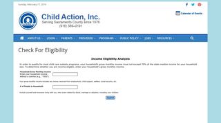 Check For Eligibility - Child Action, Inc.