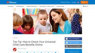 Tax Tip: How to Check Your Universal Child Care Benefits Online ...