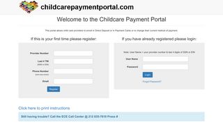 Childcare Provider Portal