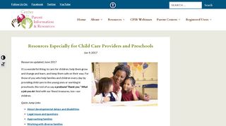 Resources Especially for Child Care Providers and Preschools ...