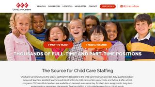 Preschool & Day Care Staffing Firm | Child Care Careers