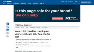 Your child could be running up your credit card bill. You can fix that