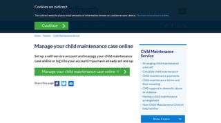 Manage your child maintenance case online | nidirect